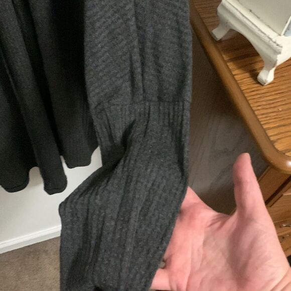 7th ray dark grey waffle knit cardigan xlarge - Picture 6 of 6
